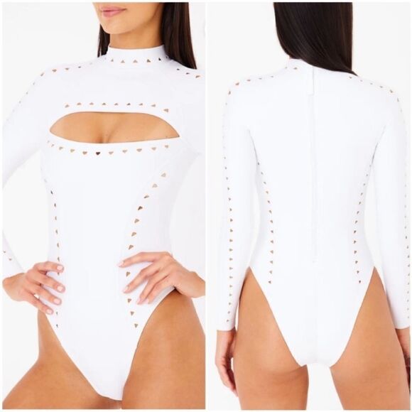 NWT Gigi C NWT Riley Surfsuit in White Medium - Picture 2 of 4